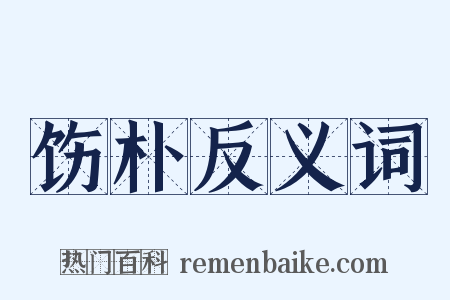 饬朴反义词是什么意思的图片